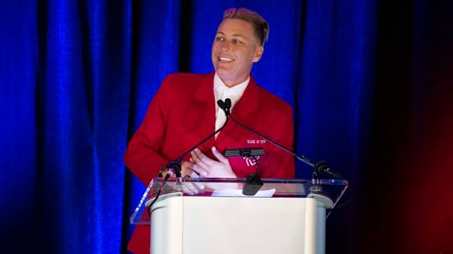 Hall of Fame inductee Abby Wambach