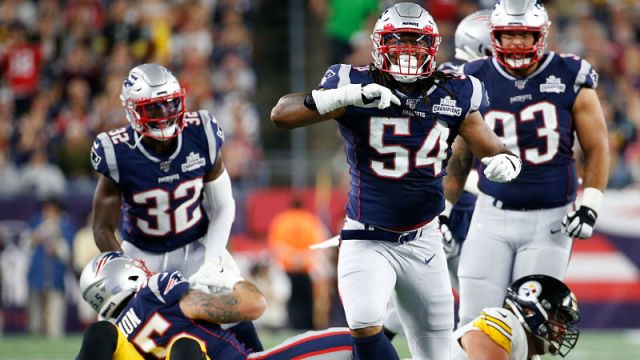New England Patriots safety Devin McCourty and linebacker Dont'a Hightower