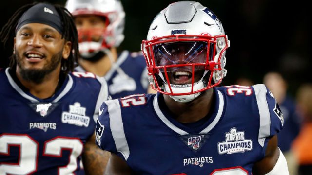 New England Patriots safeties Patrick Chung and Devin McCourty