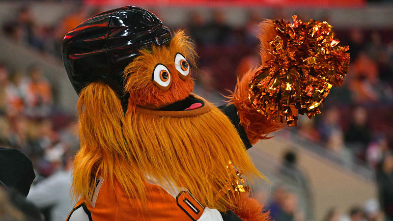 Philadelphia Flyers mascot Gritty celebrates his fifth birthday