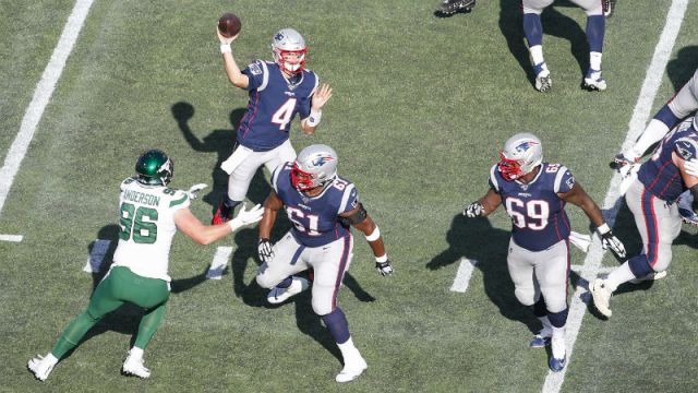 New England Patriots quarterback Jarrett Stidham