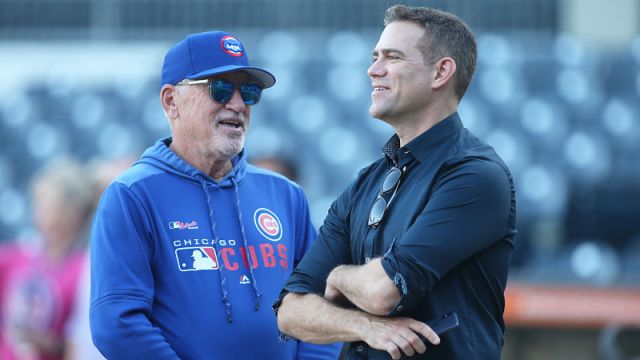 Former Cubs Manager Joe Maddon, Cubs president Theo Esptein