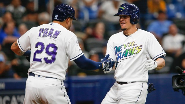 Tampa Bay Rays' Willy Adames And Tommy Pham