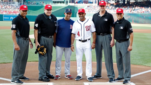 Boston Red Sox Manager Alex Cora And Washington Nationals Manager Dave Martinez