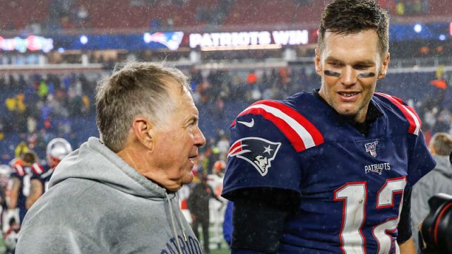 New England Patriots Head Coach Bill Belichick And Quarterback Tom Brady