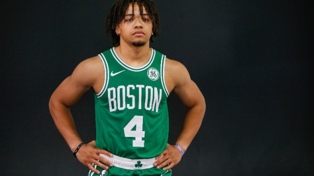Boston Celtics point guard Carsen Edwards (4)