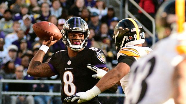 Baltimore Ravens quarterback Lamar Jackson and Pittsburgh Steelers defensive lineman Cameron Heyward