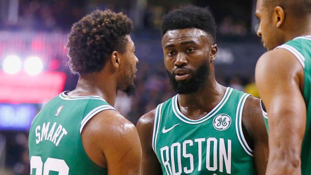 Boston Celtics Marcus Smart, Jaylen Brown