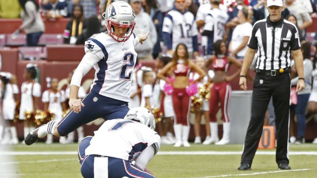 New England Patriots placekicker Mike Nugent