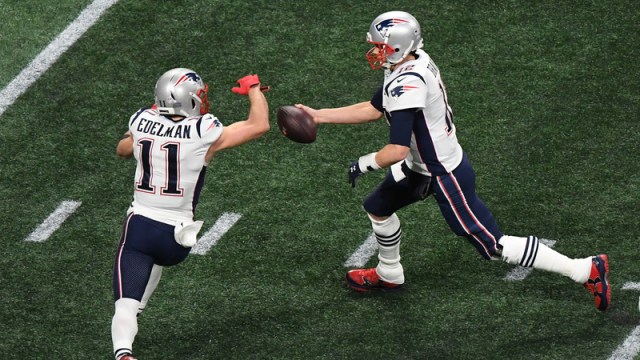 New England Patriots' Julian Edelman And Tom Brady