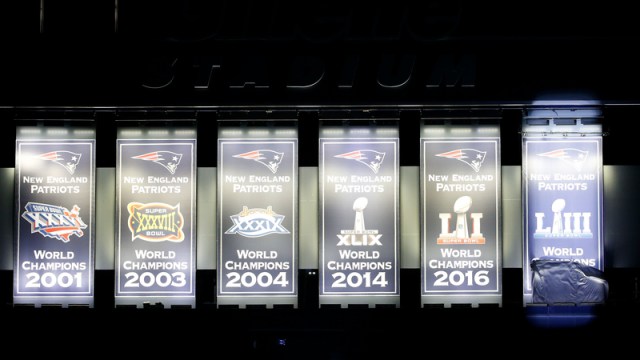 New England Patriots Super Bowl Banners