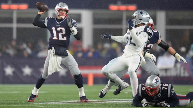 Patriots quarterback Tom Brady, left tackle Isaiah Wynn
