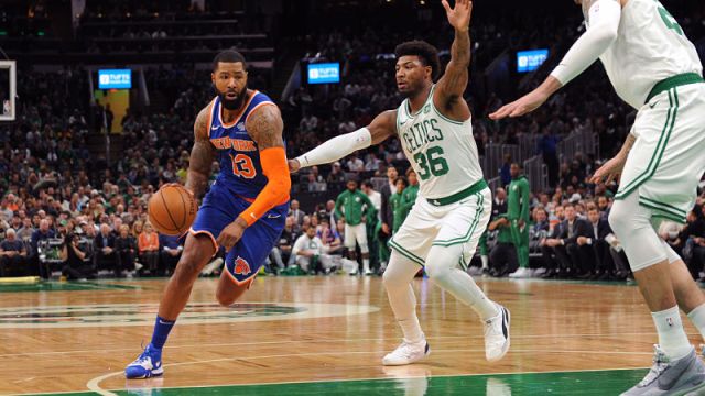 New York Knicks forward Marcus Morris Sr. and Boston Celtics guard Marcus Smart