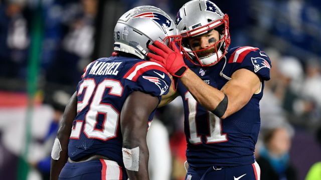 New England Patriots running back Sony Michel and wide receiver Julian Edelman