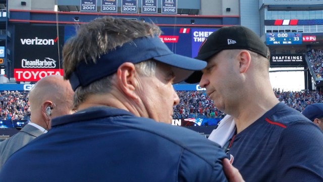 Patriots head coach Bill Belichick, Texans head coach Bill O'Brien