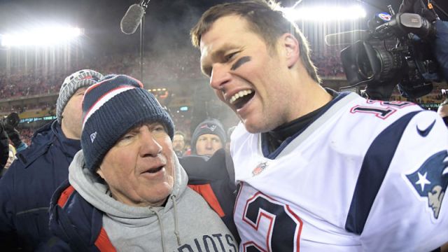 New England Patriots Head Coach Bill Belichick And Quarterback Tom Brady