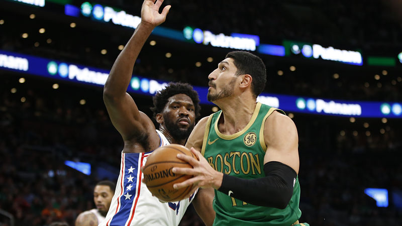 Watch Celtics' Bench Hilariously Make Fun Of Enes Kanter