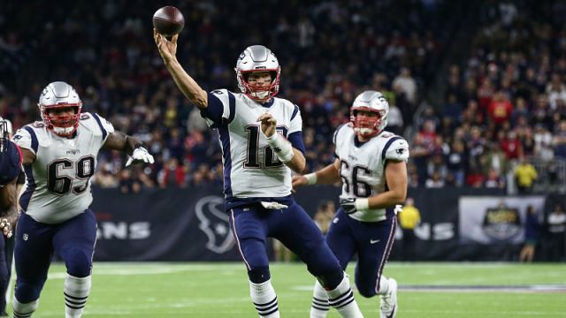 New England Patriots offensive guard Shaq Mason and quarterback Tom Brady