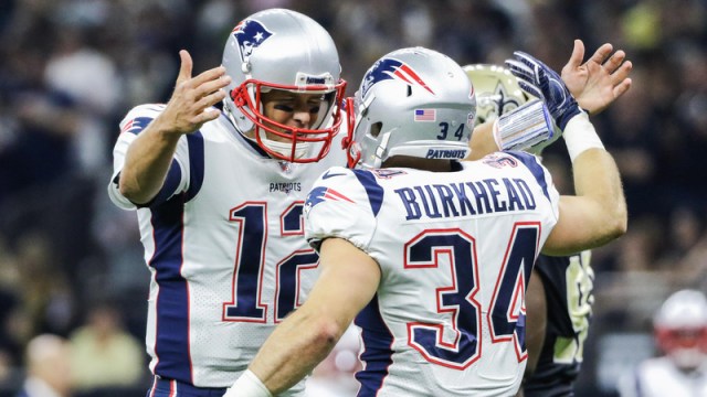 New England Patriots Quarterback Tom Brady And Running Back Rex Burkhead