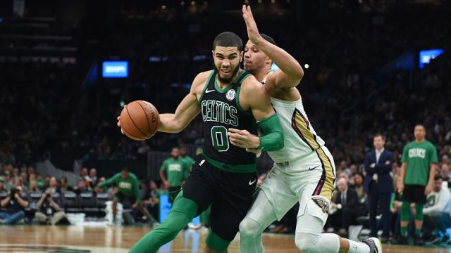 Boston Celtics forward Jayson Tatum and New Orleans Pelicans guard Josh Hart