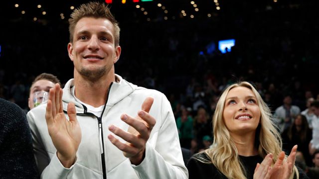 Former New England Patriots tight end Rob Gronkowski and model Camille Kostek