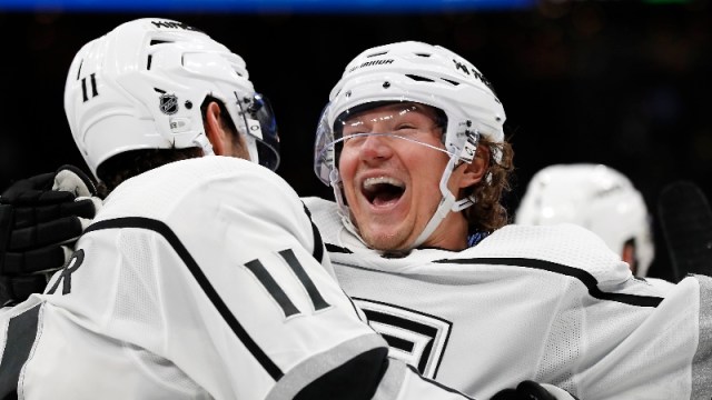Los Angeles Kings right wing Tyler Toffoli (73) and center Anze Kopitar (11)