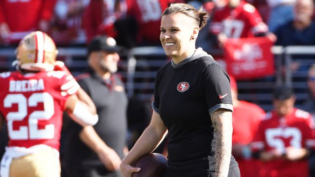 San Francisco 49ers offensive assistant Katie Sowers