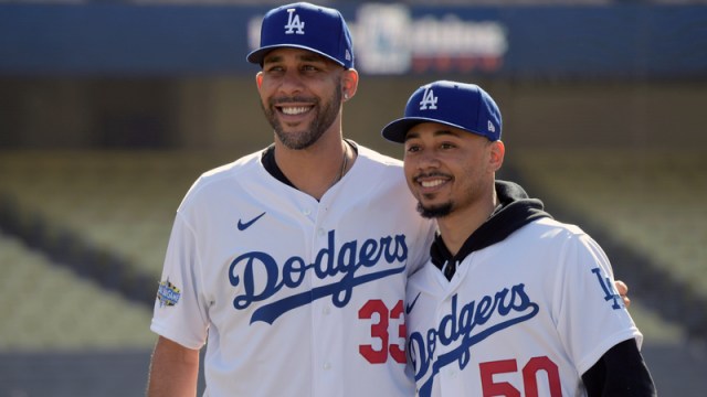 Los Angeles Dodgers Pitcher David Price And Outfielder Mookie Betts