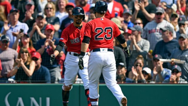 Los Angeles Dodgers Outfielder Mookie Betts and Boston Red Sox Infielder Michael Chavis