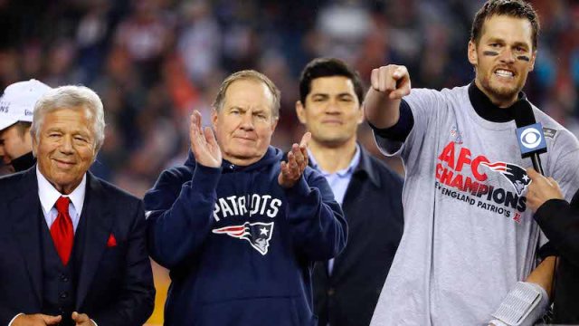Patriots' Rob Kraft, Bill Belichick, Tom Brady