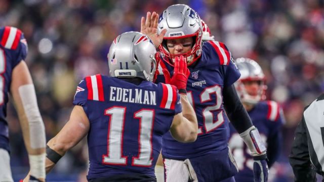 New England Patriots' Tom Brady and Julian Edelman