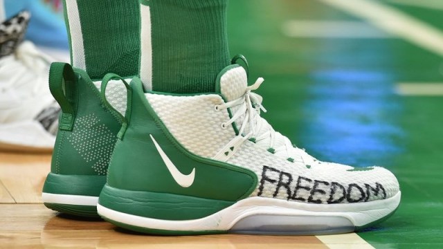 Boston Celtics Center Enes Kanter's sneakers