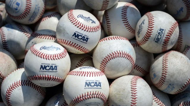 General view of NCAA baseballs