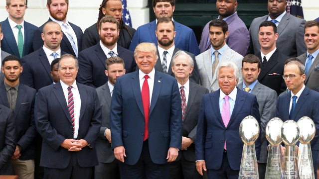President Donald Trump and NFL Super Bowl LI Champion New England Patriots