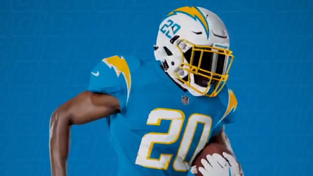 Los Angeles Chargers new uniforms