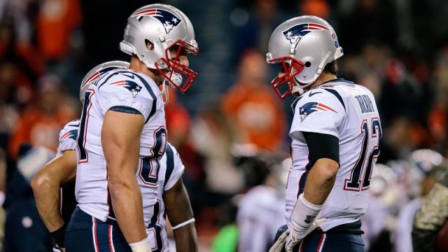 Former New England Patriots tight end Rob Gronkowski and Tampa Bay Buccaneers quarterback Tom Brady