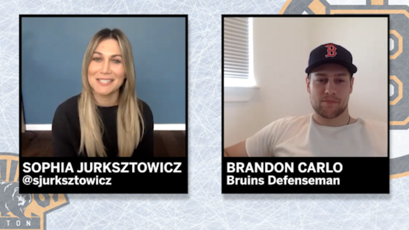 Bruins' Brandon Carlo Joins Sophia Jurksztowicz For A Quarantine C...
