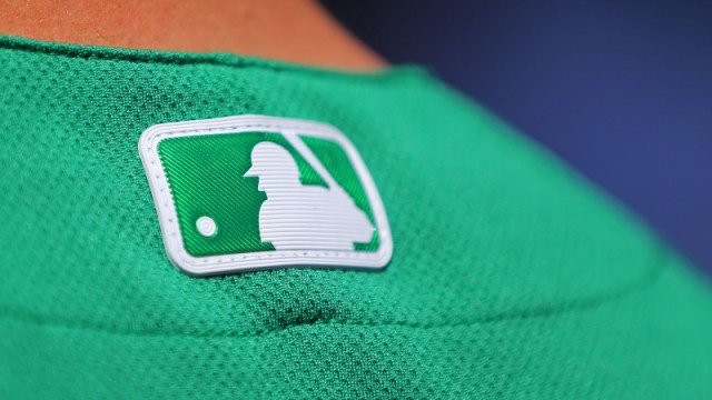 A view of the Major League Baseball logo