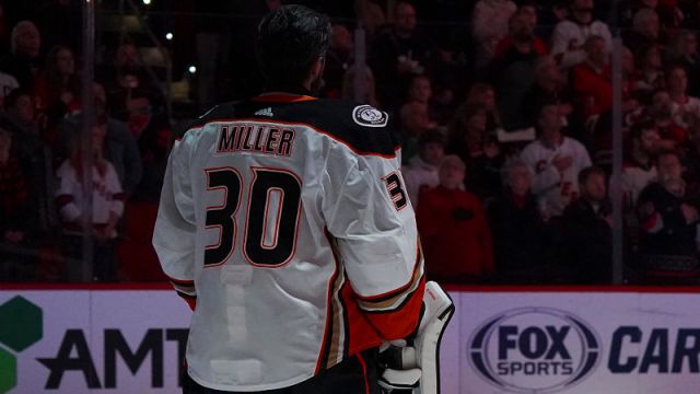 Anaheim Ducks goaltender Ryan Miller