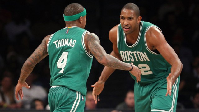 Former Boston Celtics Isaiah Thomas and Al Horford