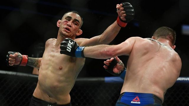 UFC fighters Tony Ferguson and Justin Gaethje