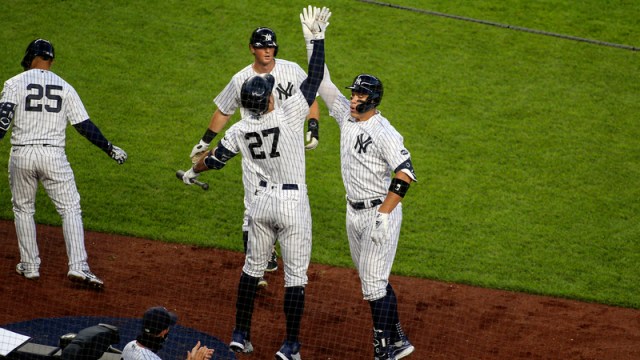 New York Yankees' Giancarlo Stanon And Aaron Judge