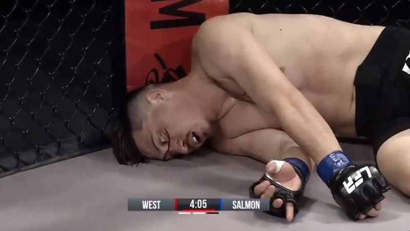 Brutal, Illegal Knee Knockout In MMA Fight Results In Disqualification.