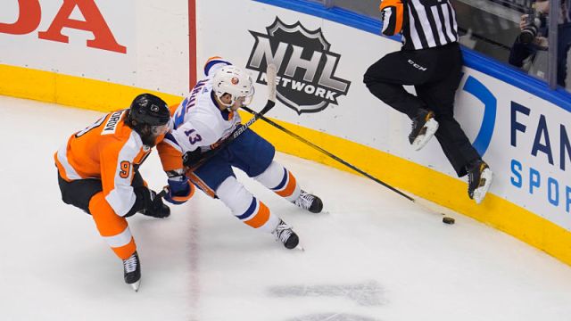 Philadelphia Flyers defenseman Ivan Provorov and New York Islanders center Mathew Barzal