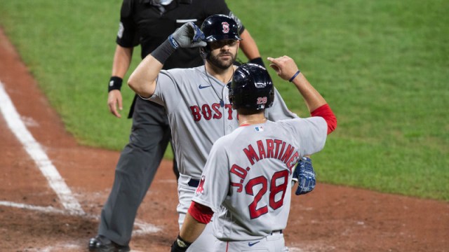Boston Red Sox's J.D. Martinez And Mitch Moreland