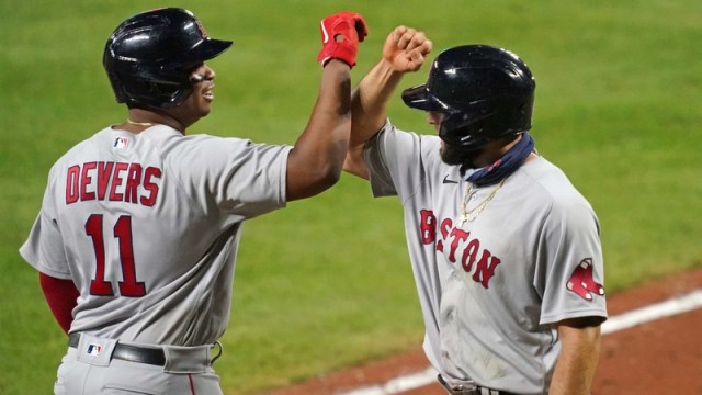 Boston Red Sox's Rafael Devers And Alex Verdugo