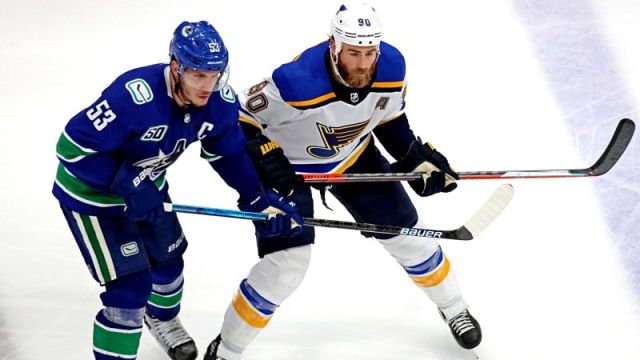 Vancouver Canucks center Bo Horvat and St. Louis Blues center Ryan O'Reilly