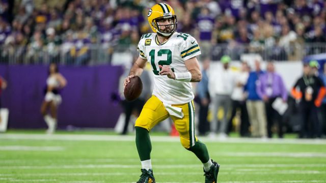 Green Bay Packers guard Aaron Rodgers
