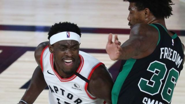 Toronto Raptors forward Pascal Siakam, Boston Celtics guard Marcus Smart