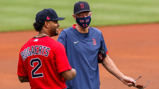 Boston Red Sox's Ron Roenicke And Xander Bogaerts